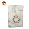 Marble PU Leather Cell Phone Sticker Wallet Card Holder with Ring Stand