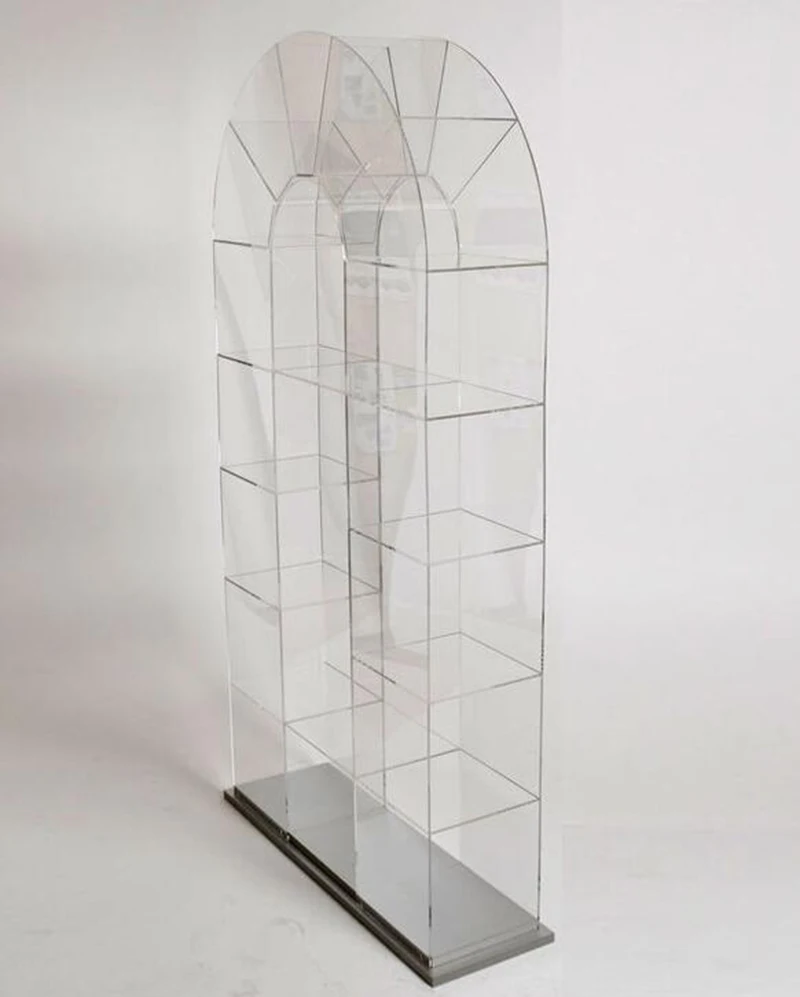 Big New Design Acrylic Book Rack Modern Clear Plastic Bookshelf