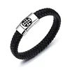latest jewellery showroom design men cross clasp leather bracelet