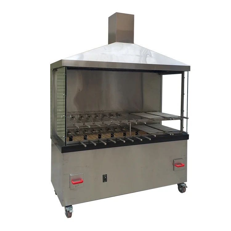 Customized Rotating Charcoal Bbq Grill Stainless Steel Commercial