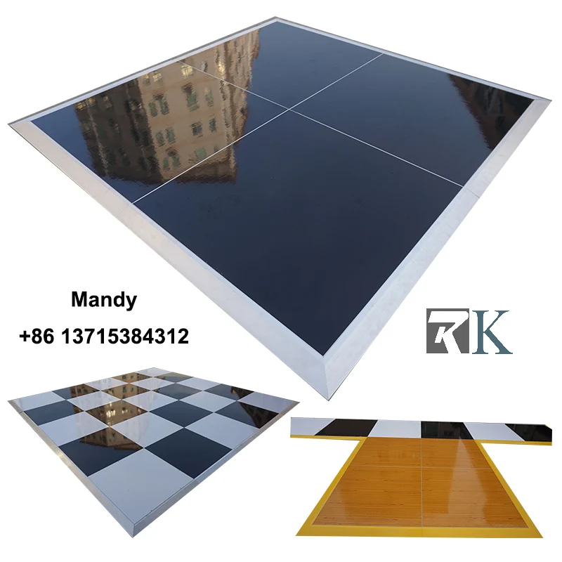 Black Dance Floor Woodlike Plastics Portable Dance Floor Pvc Used