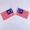 Customized Stock Wholesale Polyester Waving Hand Held Hand Malaysia Flag
