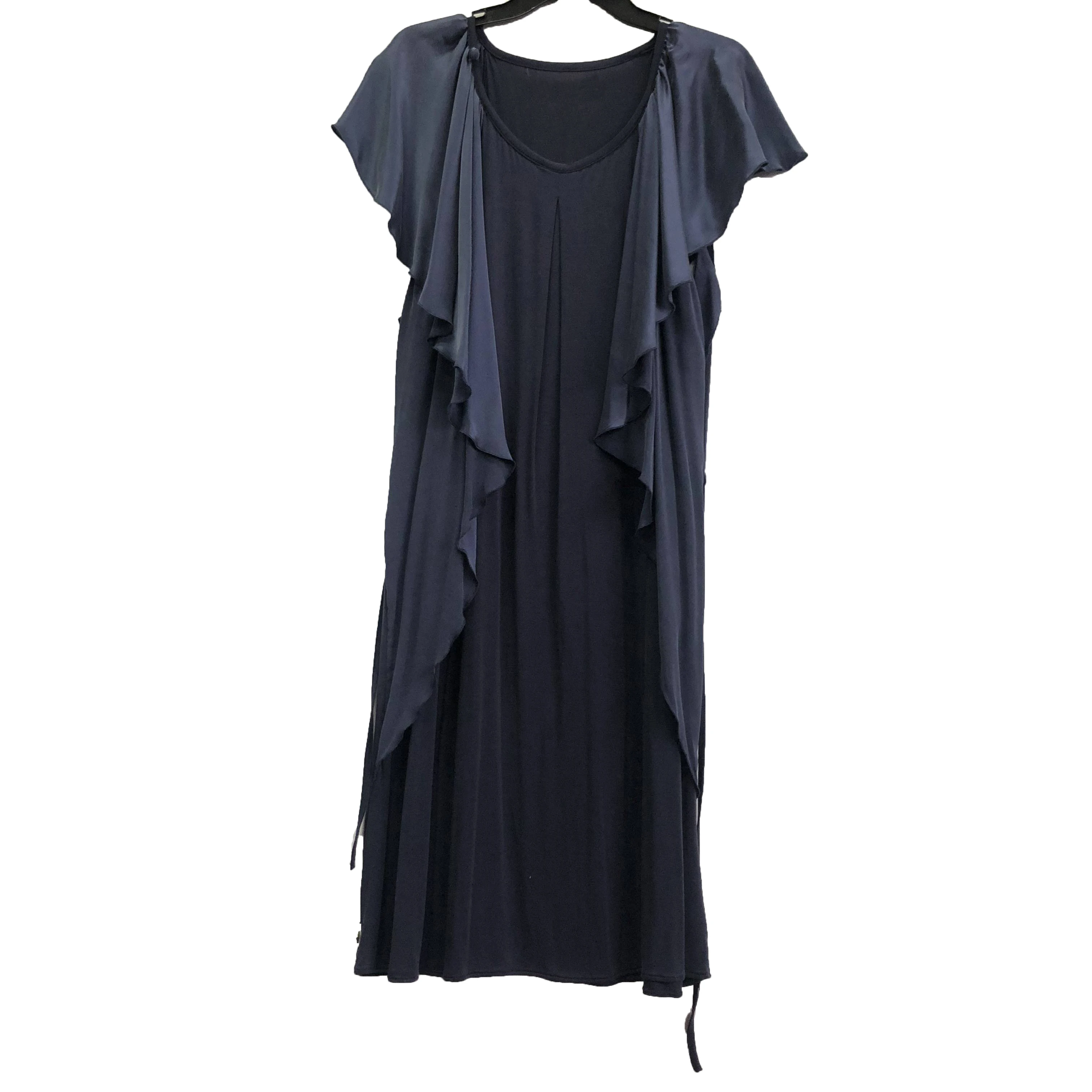 Women's Cupro Stretch Body Silk Washed Contrast Short Sleeve Maxi Dress ...