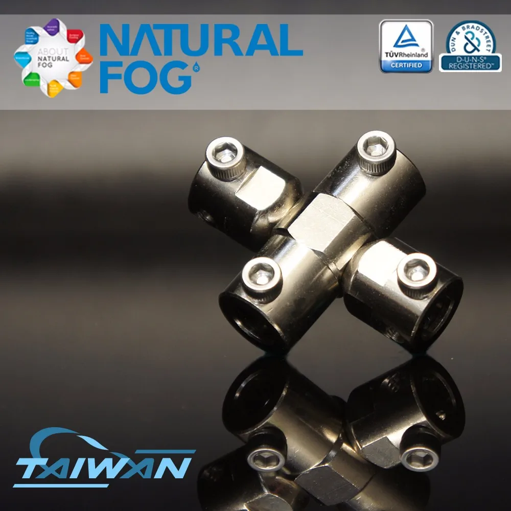 Taiwan Natural Fog High Pressure Fog System 3 Way Pipe Elbow Screw Connector