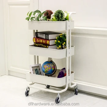 Metal 3 Tier Rolling Cart Kitchen Vegetable Storage Metal 3 Tier Rolling Cart Kitchen Vegetable Storage