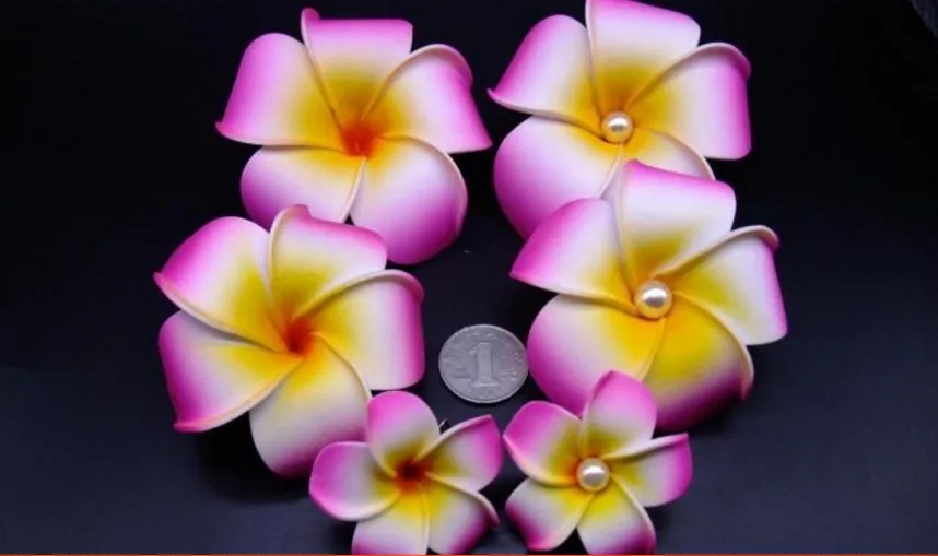 Tahitian Tiare Hawaii Plumeria Foam Flower Artificial Frangipani Beach