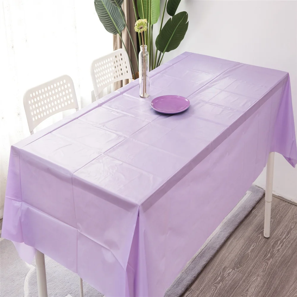 
solid color peva custom plastic table cover 