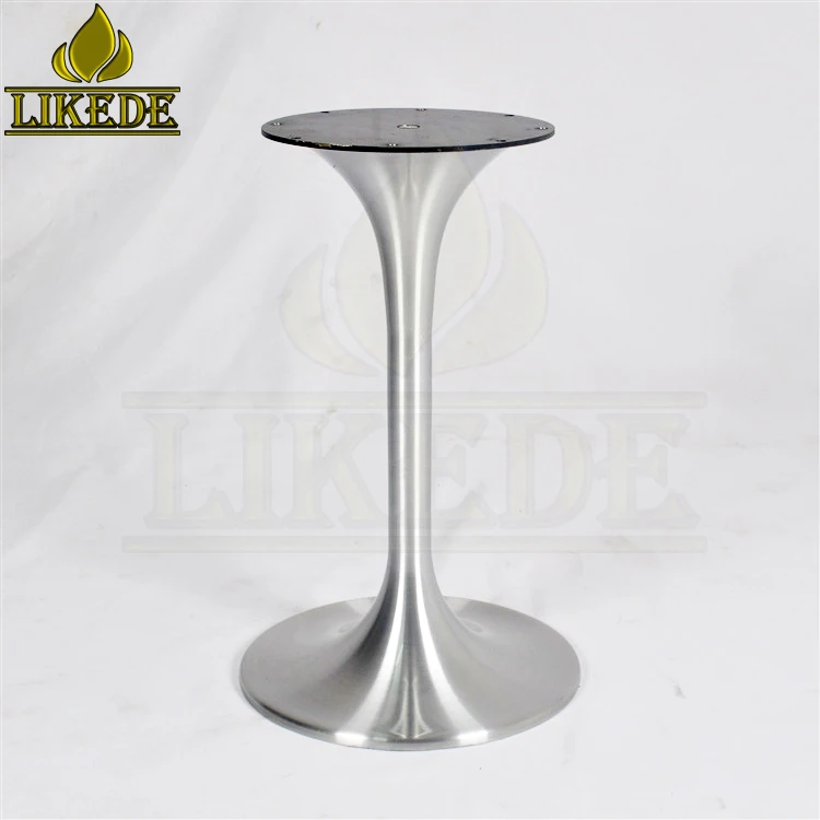 Hot sale low price aluminum trumpet table base metal tea / coffee / bed table base