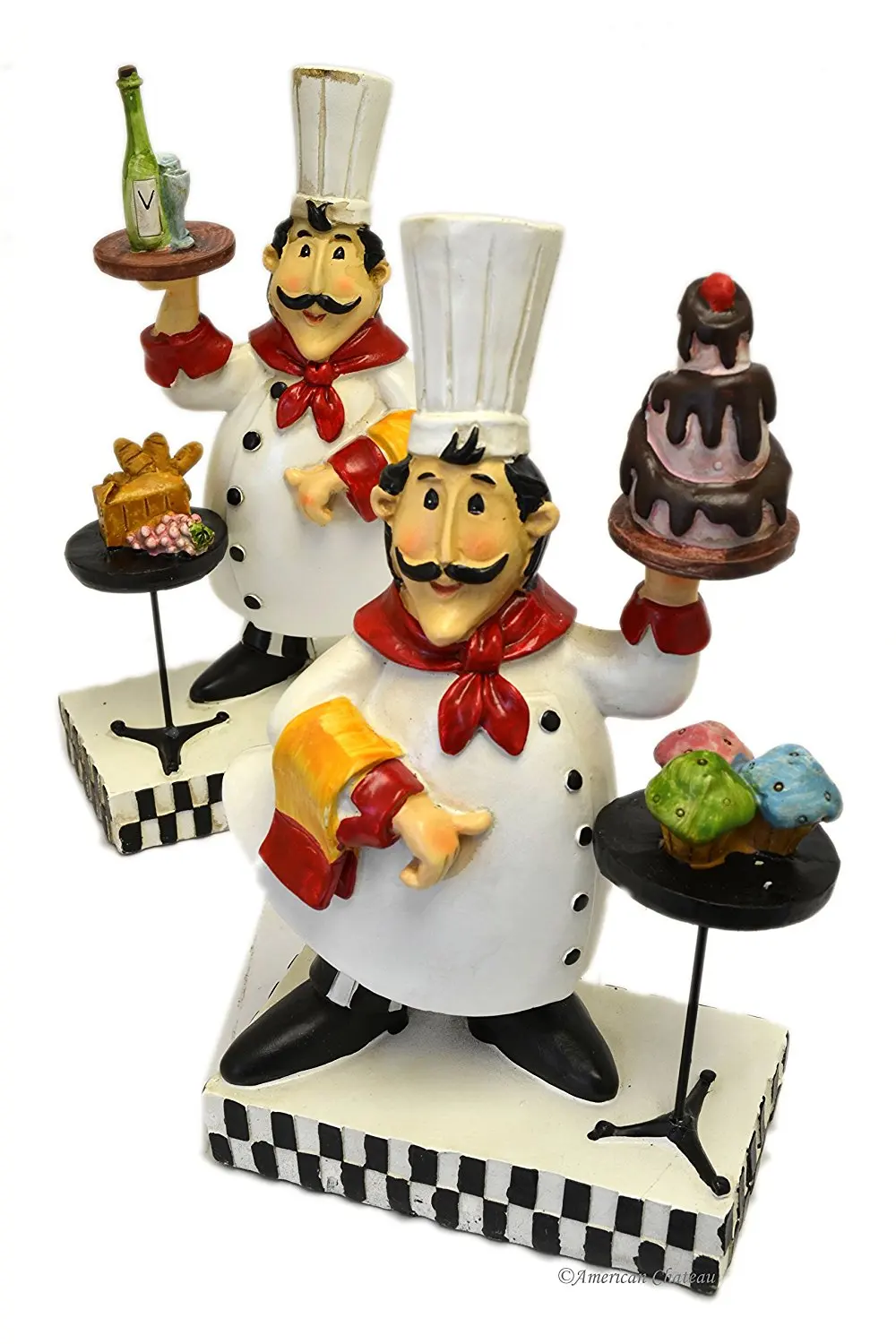Fat Chef Decor Find Deals On Line At Alibaba Get Quotations Set Of 2 Resin 10 5 Distressed Fat French Chef Figurines Statues Kitchen Decor
