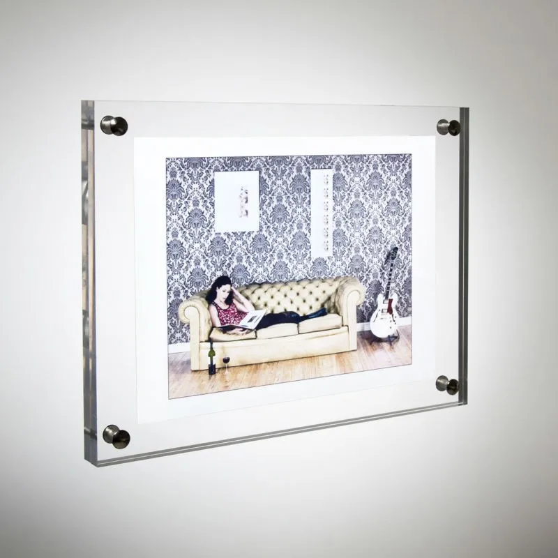 Transpa Wall Mount Acrylic Photo Frames Lucite Hanging Picture