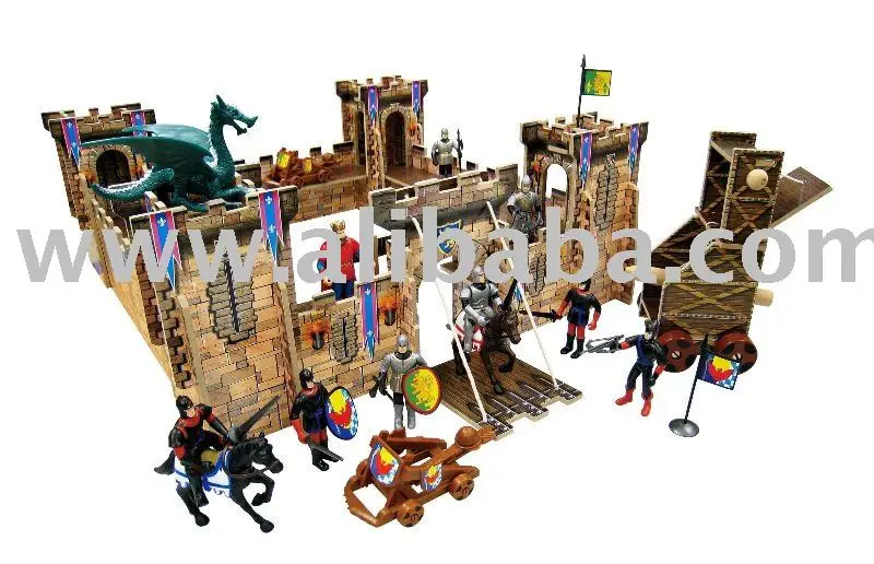 wooden castle playset