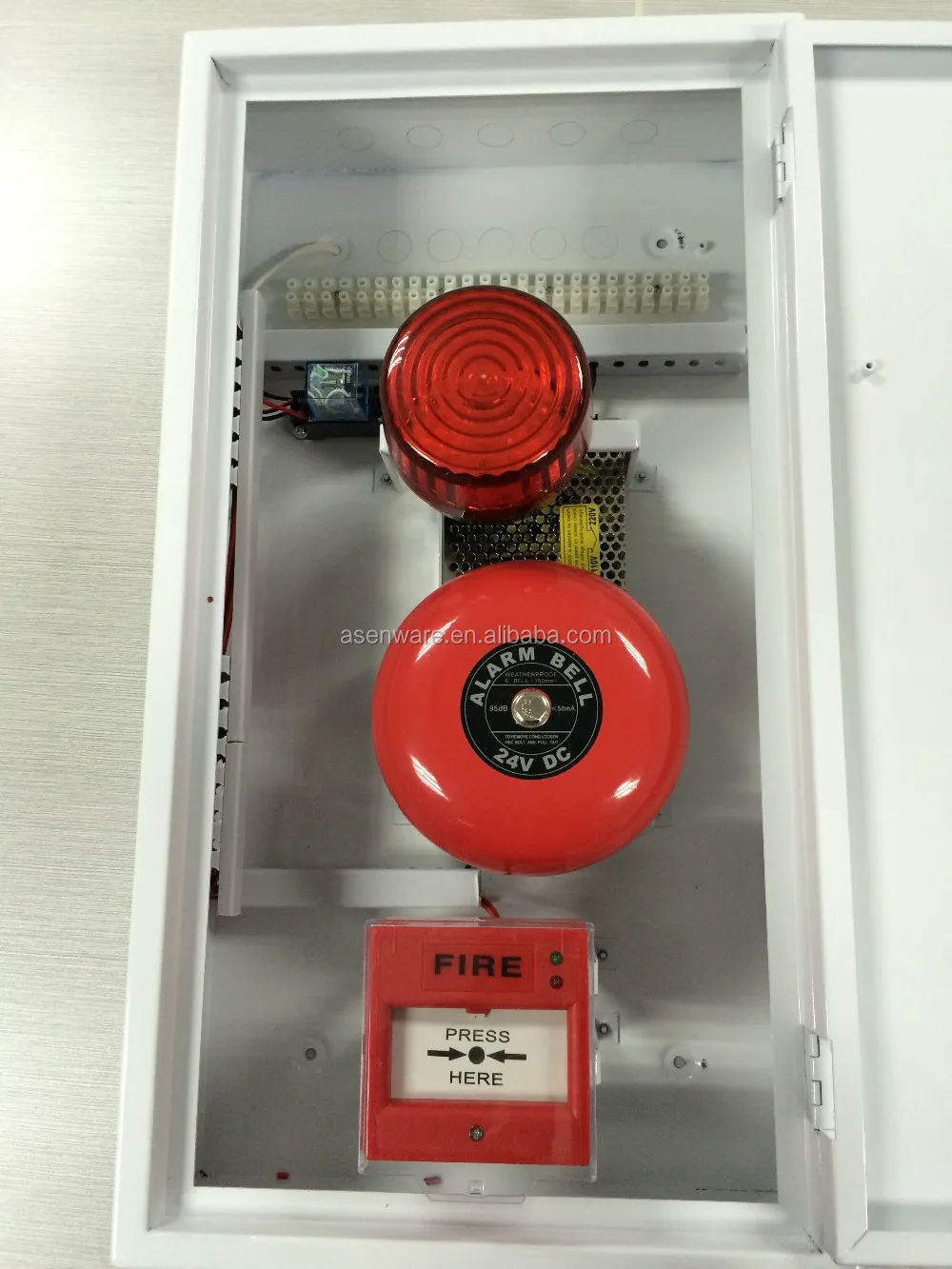 Asenware Long Life Conventional Strobe Bell Manual Call Point 3 in 1 Panel box