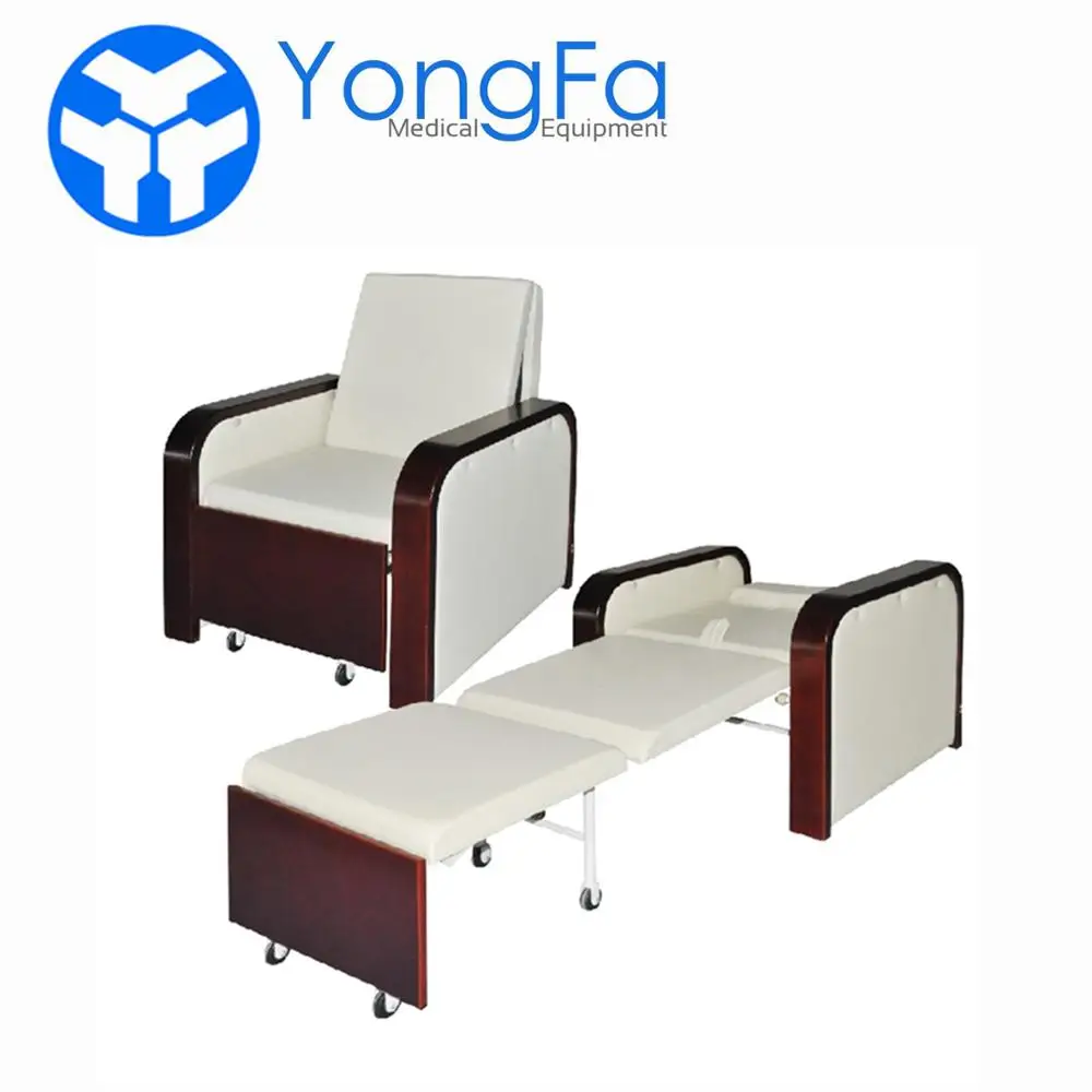 Yfy-v Wooden Hospital Reclining Chair Bed With Wheels ...