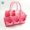 wholesale gray felt baby nursery storage bin and car organizer felt diaper caddy with changing pads