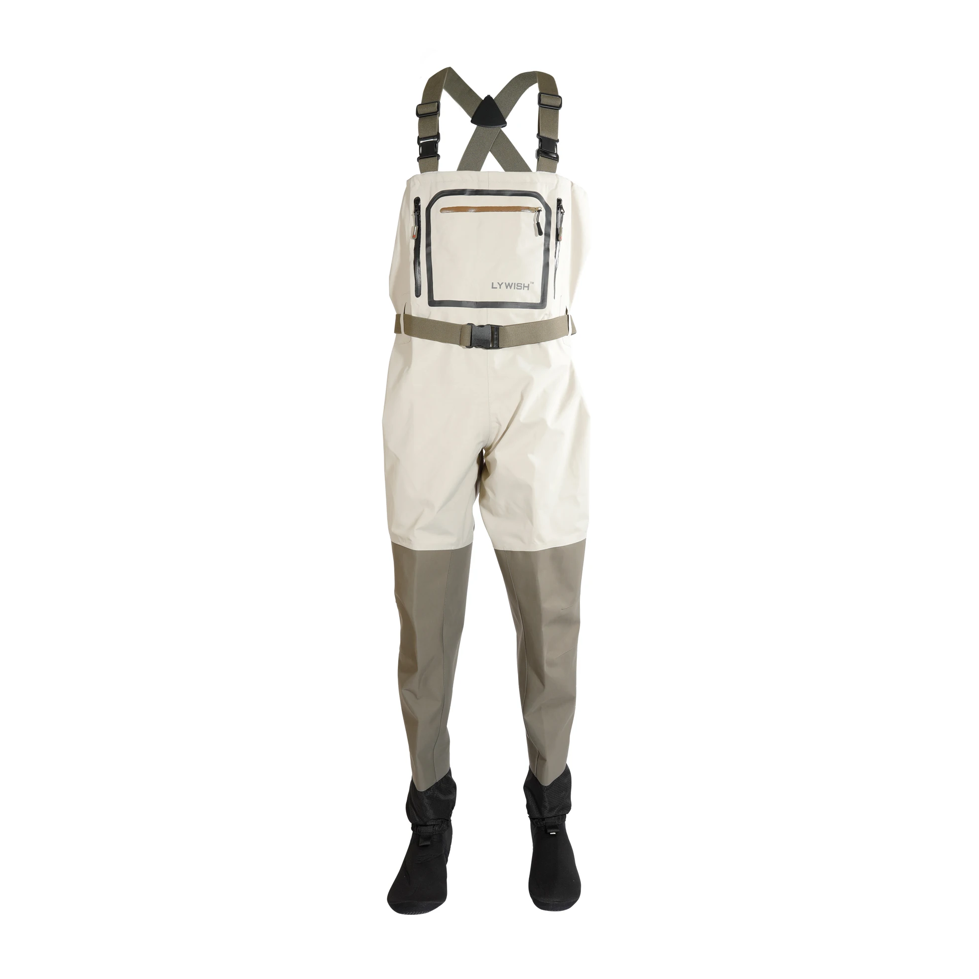 Wholesale Breathable 3 Layer 5 Layer Chest Pocket Waders Custom Quick