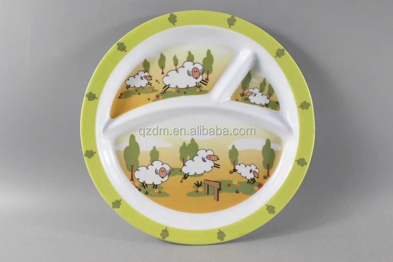 Infantil Melamine Divide Plate and Bowl Foodgrade