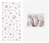 MT001-010 New Korean nail sticker smiling face little flower fruit nail decoration letter 3d nail sticker with back glue sticker
