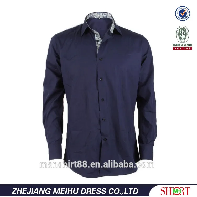 navy blue dress shirt mens
