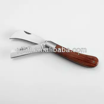 Double Blades Pruning Knife Budding Grafting With Wooden Double Blades Pruning Knife Budding Grafting With Wooden Handle