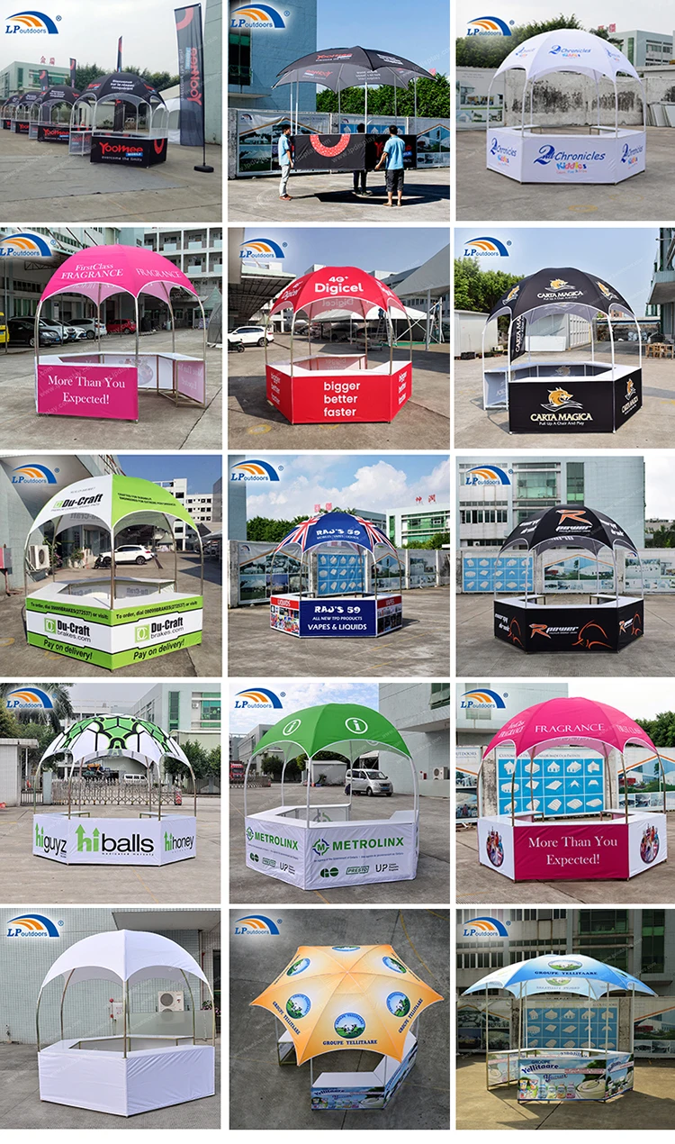 Custom Indoor And Outdoor Promotion Tent Kiosk Hexagonal Dome Vendor