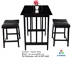 Counter height mdf metal dining table 2 chairs set table kitchen bar furniture