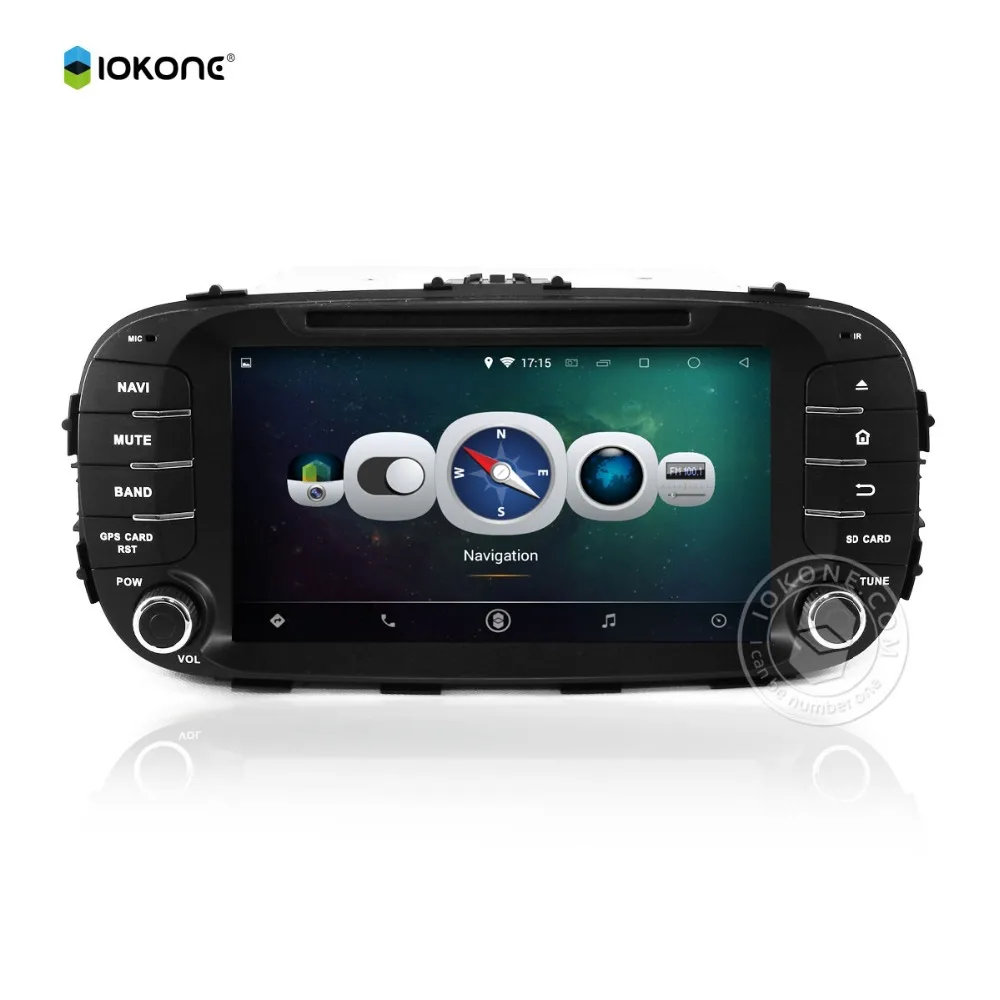 Iokone Android 5.1.1 GPS de navegación del coche DVD player para Kia 2015 alma accesorios de coche