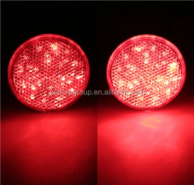 Motorcycle Scooter Rear Red Reflector Round Plastic Reflector With ...