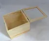 unfinished pine wooden case for tea pots packaging with acrylic cover