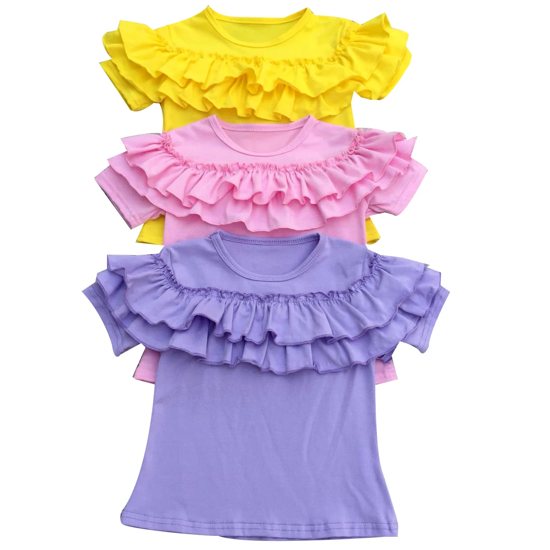 Stylish Blouse Models Little Girl Model Top 100 Flutter Sleeve Ruffle