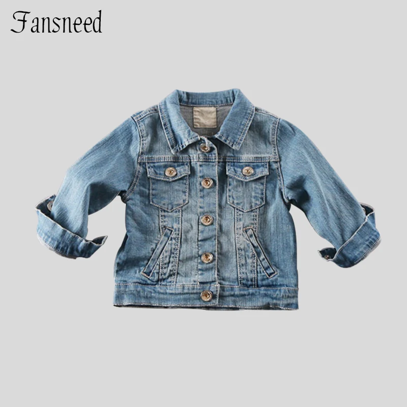 Kids 2016 years of spring new baby soft denim jacket the cardigan jacket children boys and