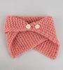 new arrival crochet knitted patterns soft mohair baby scarf with buttons