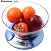 Constant-14192-81B Modern Style Digital disc shaped fruit Electronic Kitchen Scale 5kg/1g Transparent plastic tray