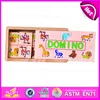 2015 Colorful wooden domino with wooden material kids gift,Wooden animal domino set toy,Wholesale cheap wooden domino W15A030A