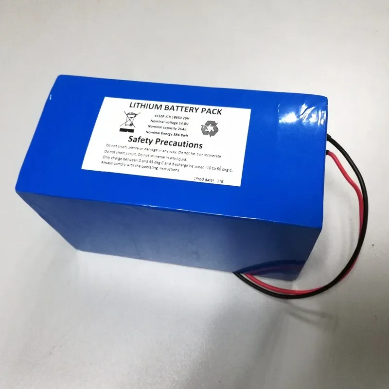 14.8v Lithium Battery Pack 18650 4s 4s10p 14.8v 26ah Lithium Ion 