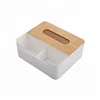 Kitchen hotel plain color tissue box holders, oak cap plastic tissue box with dividers