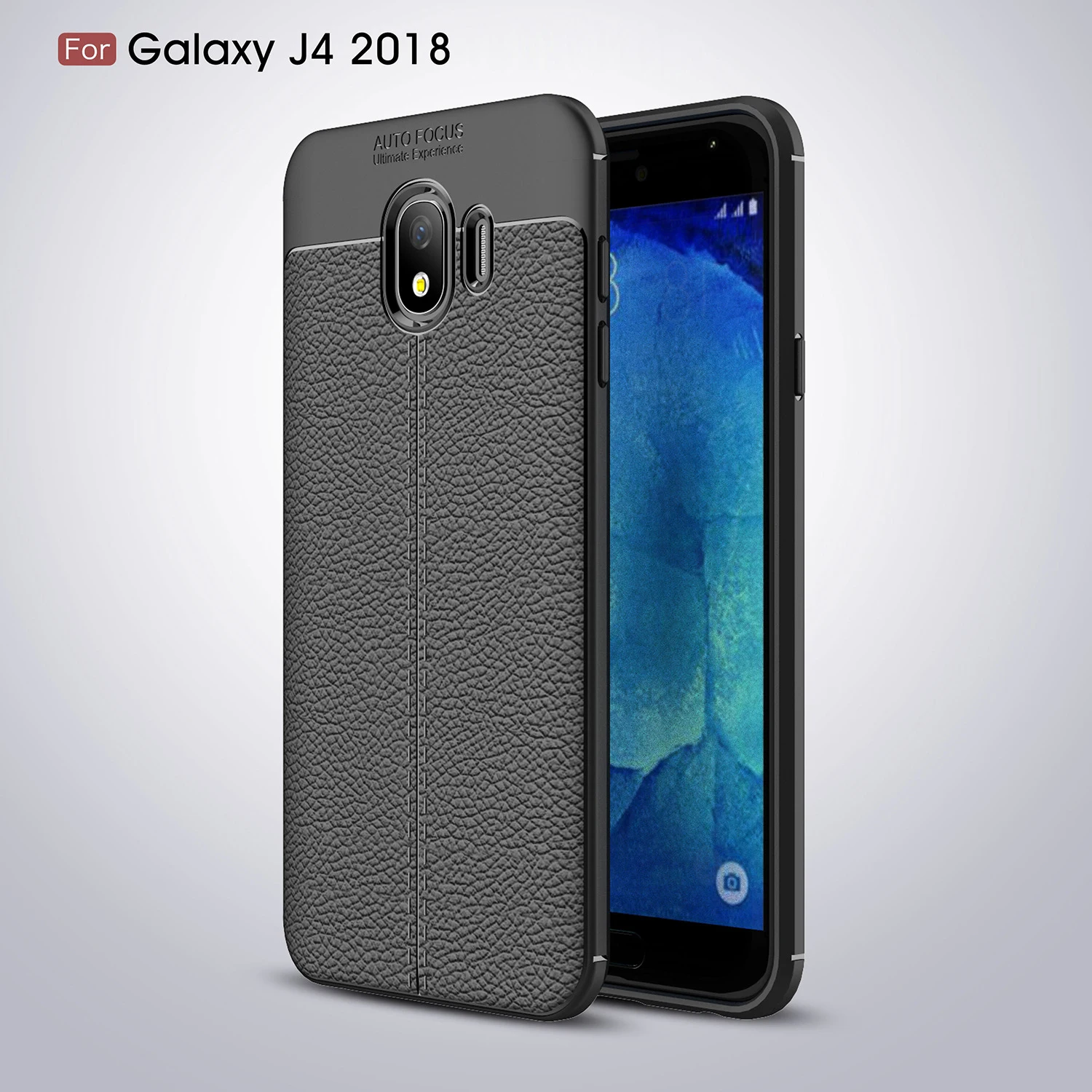 Hot Sell Litchi pattern Soft Tpu case for Samsung galaxy J4 2018 Cover