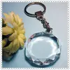 Sunflower Cut Clear Crystal Blank Key Chain For Business Gifts
