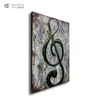 Wholesale decorative metal frame art wholesale 3d iron music note wall painting