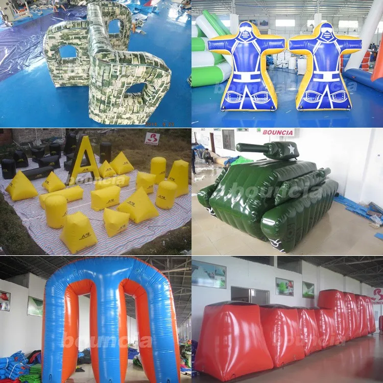 0.6mm Or 0.9mm Pvc Tarpaulin Inflatable Paintball Bunkers For Sale