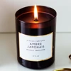 Hot Sale Europe Scented Black Glass Jar Wax Candle with High Quality