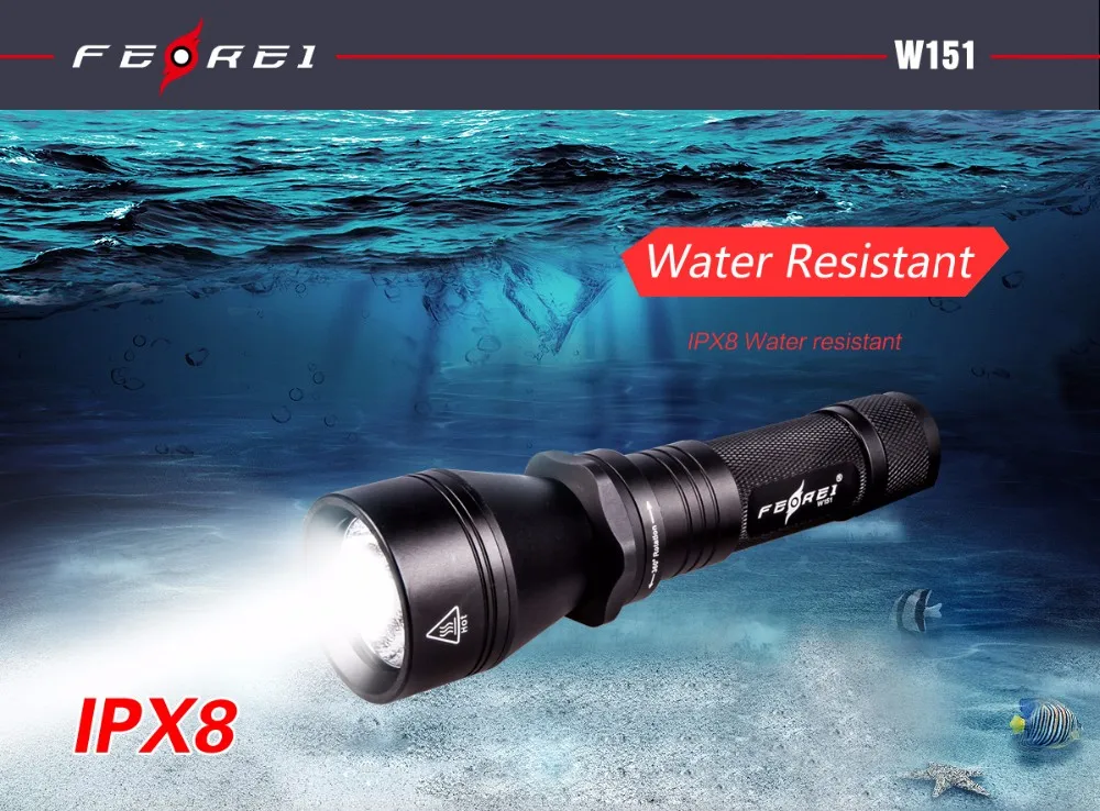 Ferei W151 rechargeable led dive light hid diving torch 