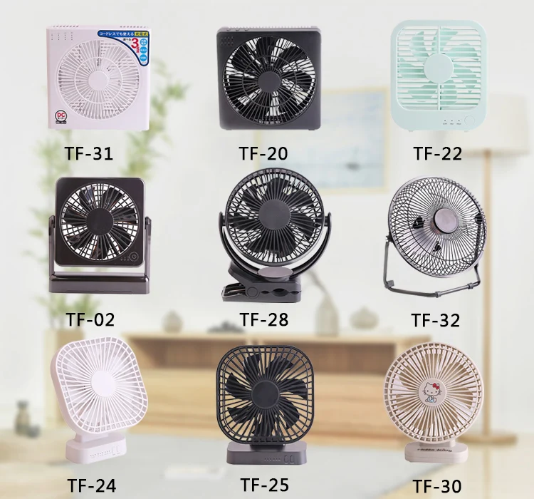 Ventilateur électrique, Rechargeable, de haute qualité, pour la chambre à coucher et la maison