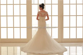 Short Sleeve Wedding Dress Bling