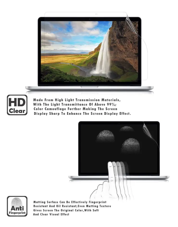 High Clear Antiglare Antiradiation 11.6'' 13.3'' 15.4'' Computer Matte Laptop Screen Protector