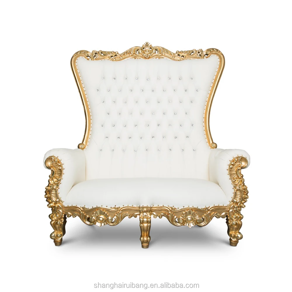 Royal Luxury High Back Wedding Loveseat King And Queen Throne Chair ...