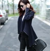 New Winter Women's Loose Bat Irregular Faux Fur Woolen Shawl Cape Jacket Coat