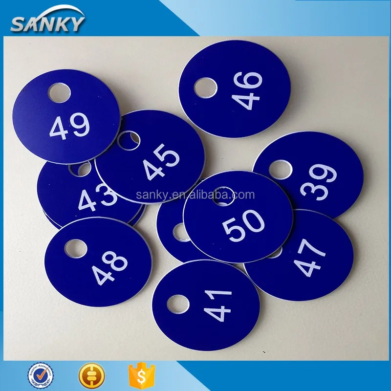 Custom Durable Reusable Plastic Coat Room Check Tags - Buy Coat Room ...