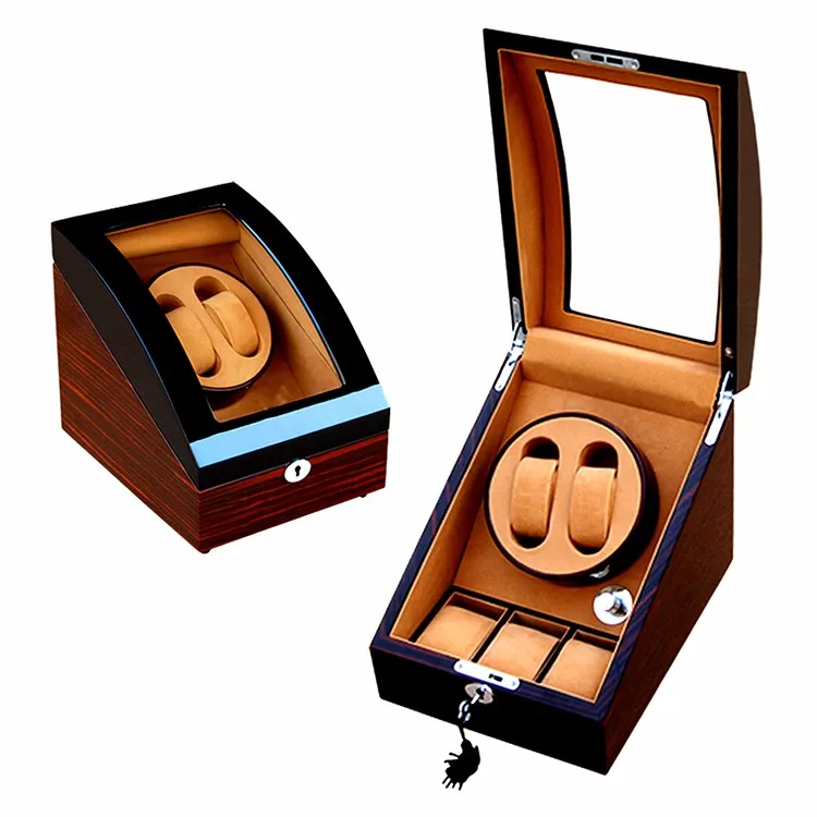 Wooden Automatic Single Rotating Watch Movement Box Watch Winder With