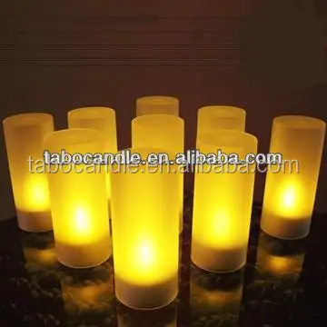 Warm White Flickering Flashing LED Tea Light Battery Candles