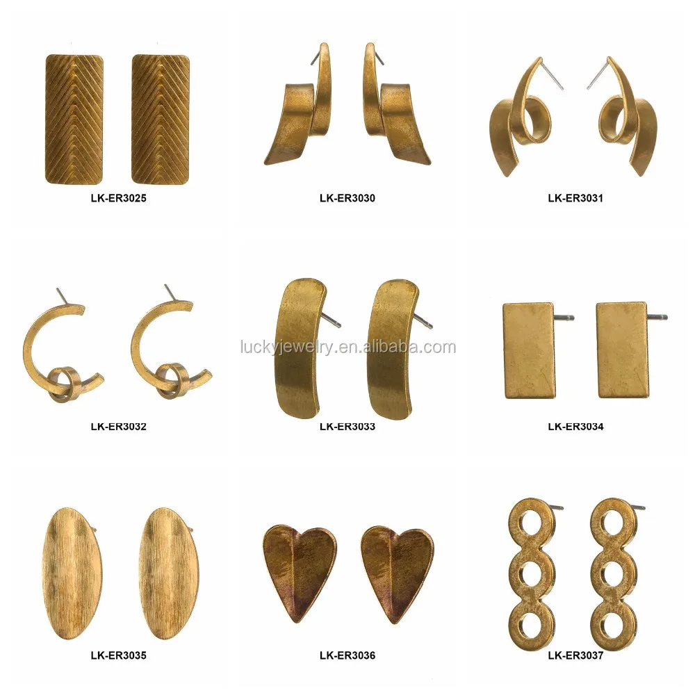 Gold Stainless Steel Stud Earrings Personalized Cool Stud Earrings